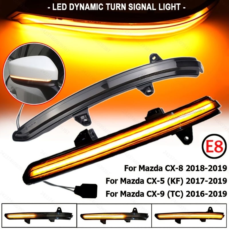 LED Dynamic Turn Signal Light For Mazda CX 5 KF CX 8 2017 2019 CX 9 TC Side Wing Rearview Mirror Indicator Sequential Blinker Color L Ma 06 - Image 5