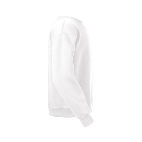 Soffe Youth Classic Crew Sweatshirt, White, Medium - Image 2