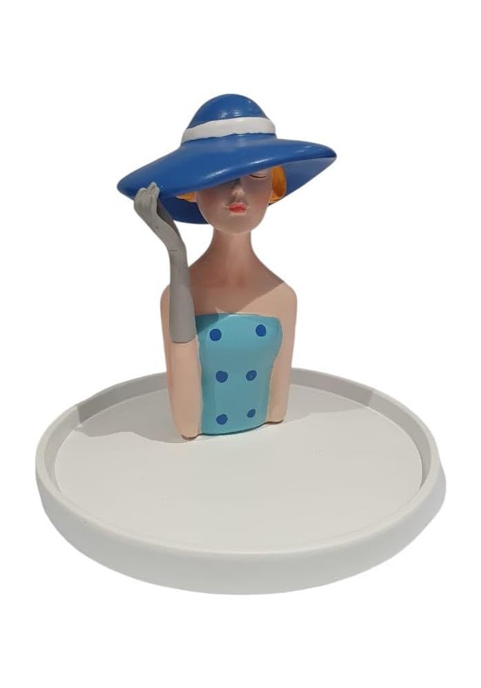 B&D Decorative Figurine with Blue Hat and Polka Dot Dress - Image 4