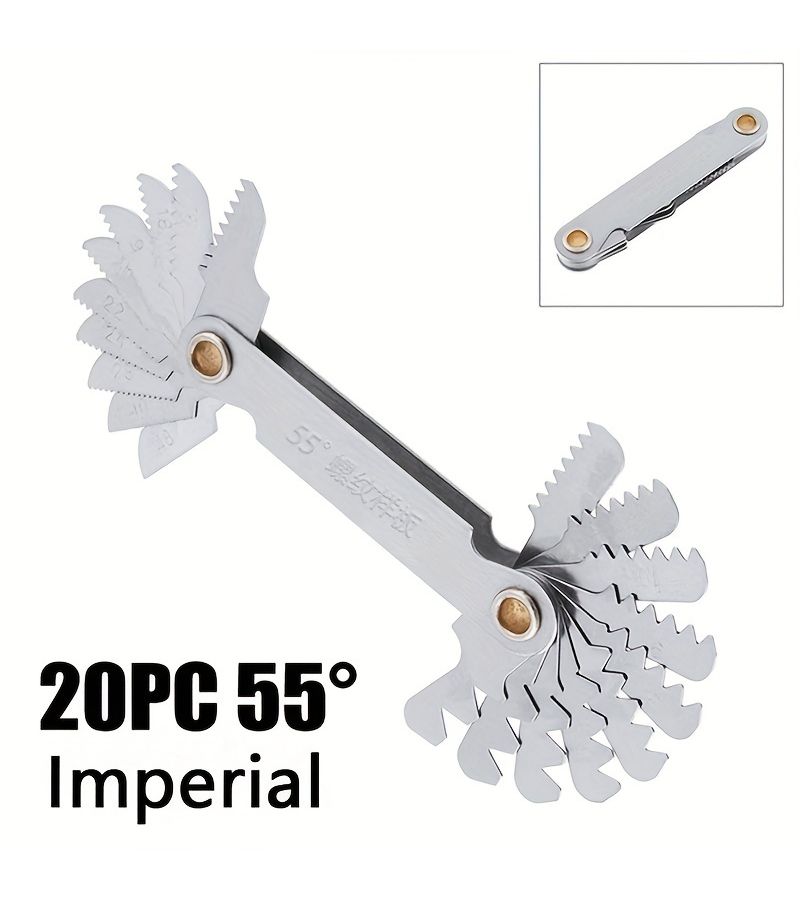Thread Measuring Tool Thread Gauge 58pcs - Image 1