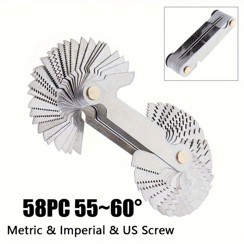 Thread Measuring Tool Thread Gauge 58pcs - Image 4