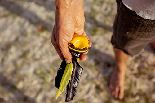 Waboba Flyer - Soft Rubber Shuttlecock, Badminton Thrower for Indoors & Outdoors, Training Aid for Solo Practice, Garden Games for Kids & Adults, Family Games for All Ages (Teal/Yellow) - Image 2