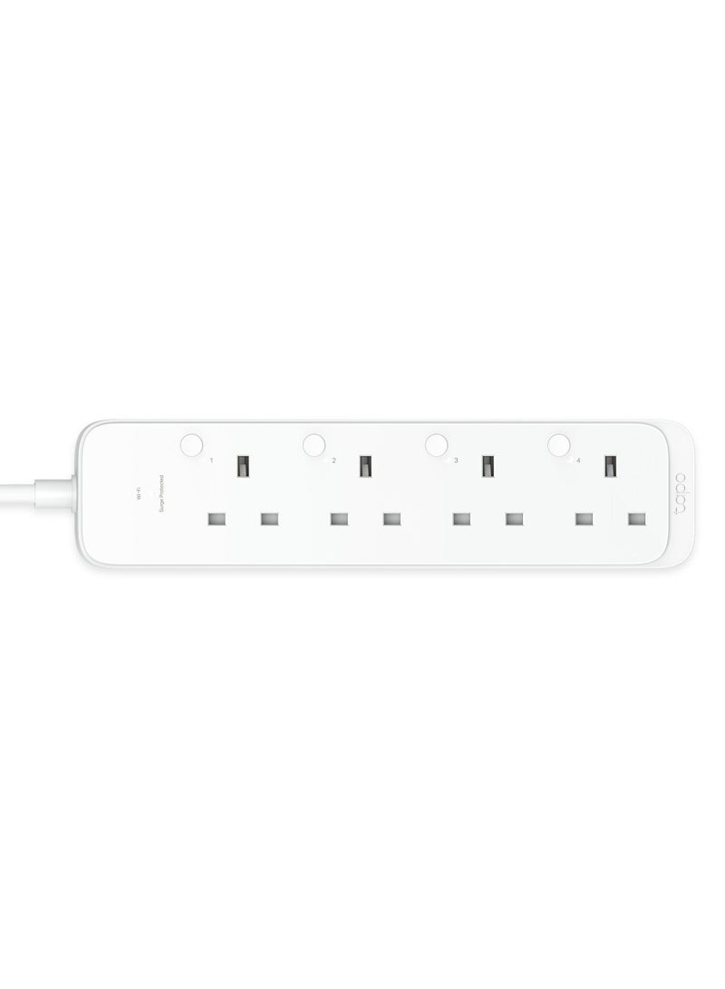 TP-LINK Tapo P304M Smart Wi-Fi Power Strip|Matter Certified|Energy Monitoring |Surge Protection|Zero-Crossing Detection|Voice Control|Remote Control|Schedule|Auto-Off |Away Mode White - Image 1