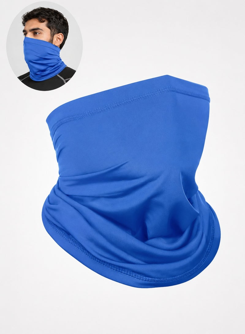 UPF 50+ Cooling Neck Gaiter, Water Sweat Activated Cooling Face Mask, 12 Styles Breathable Sun Cover, Unisex Bandana for Running Cycling Hiking Outdoor Work, Blue - Image 1
