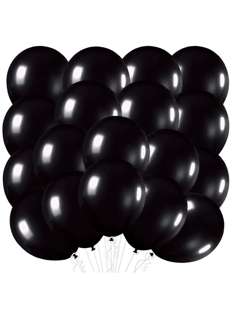 KATCHON - Black Latex Balloons Set Pack of 30 for Party Decoration - Image 1