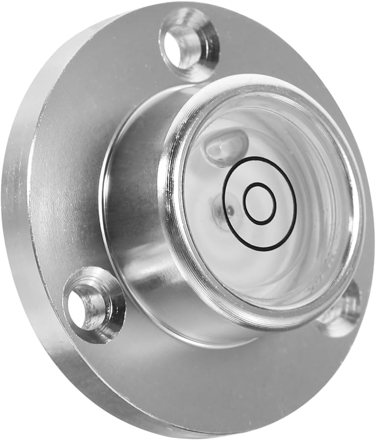 ميكيكيت مستوى فقاعة ألومنيوم دائري مدمج منخفض الارتفاع فضي 3 4X3 4X1 1 سم - Image 1