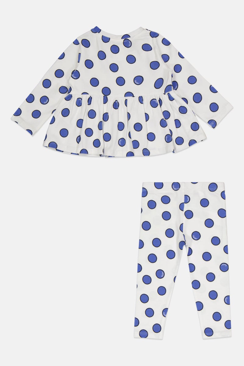 Kenzo Toddlers Girl 2 Pieces Allover Print Long Sleeve Top And Pants Sets, Multicolor - Image 3