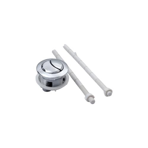 Parryware Single Piece Dual Push Flush Button or Knob Assembly | 38 mm Round PE | Saves Water | High-end Plating Technology for Long-lasting Performance | C61PE0901 - Image 1