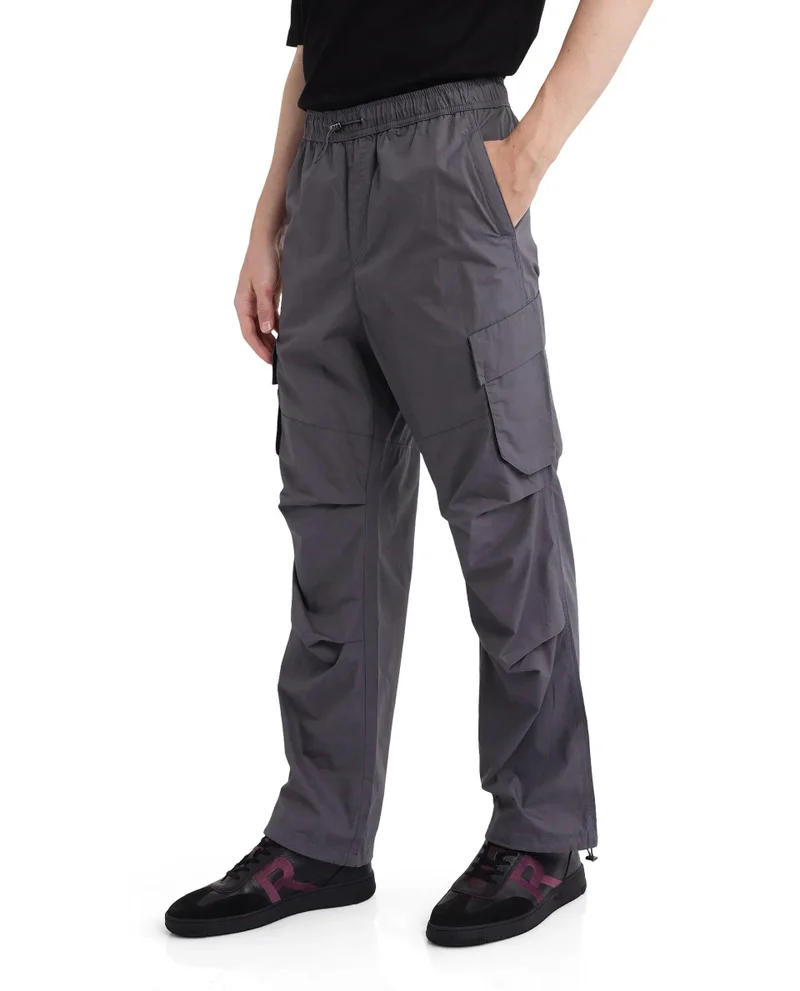 Rare Rabbit Men's Parachute Cargo Regular Fit Trouser