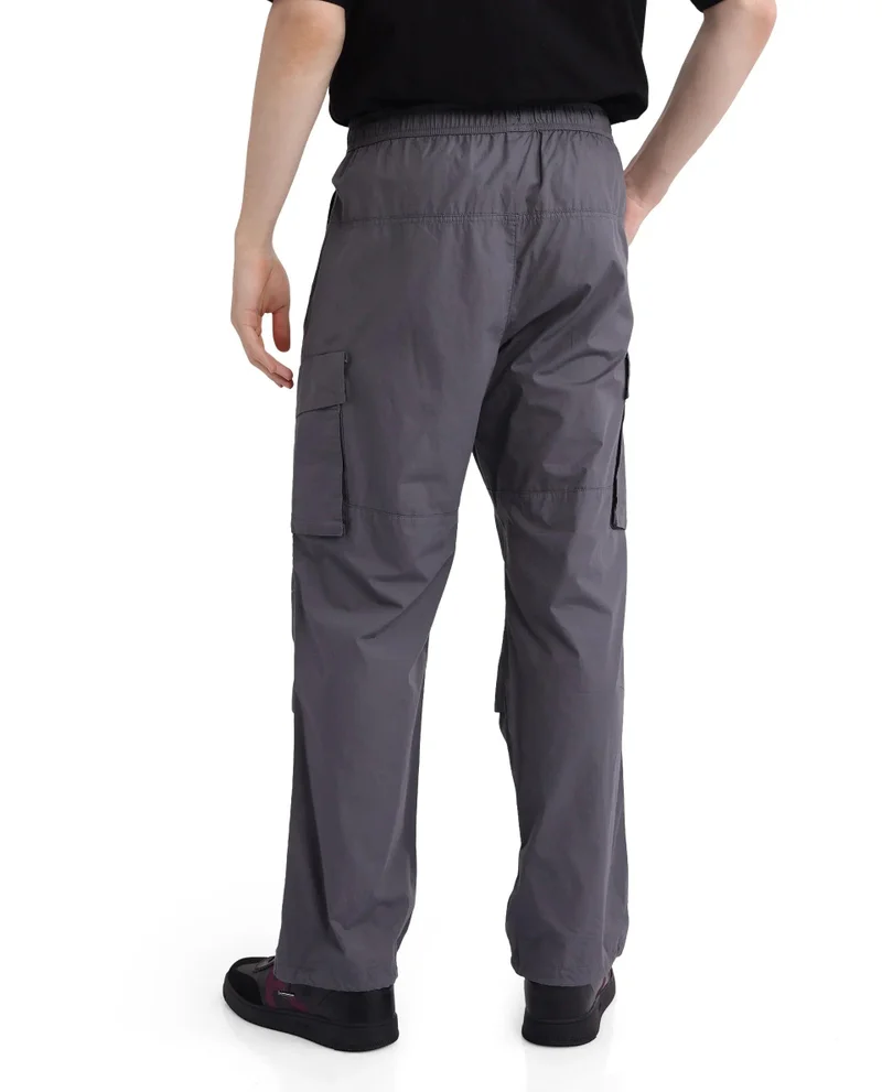 Rare Rabbit Men's Parachute Cargo Regular Fit Trouser