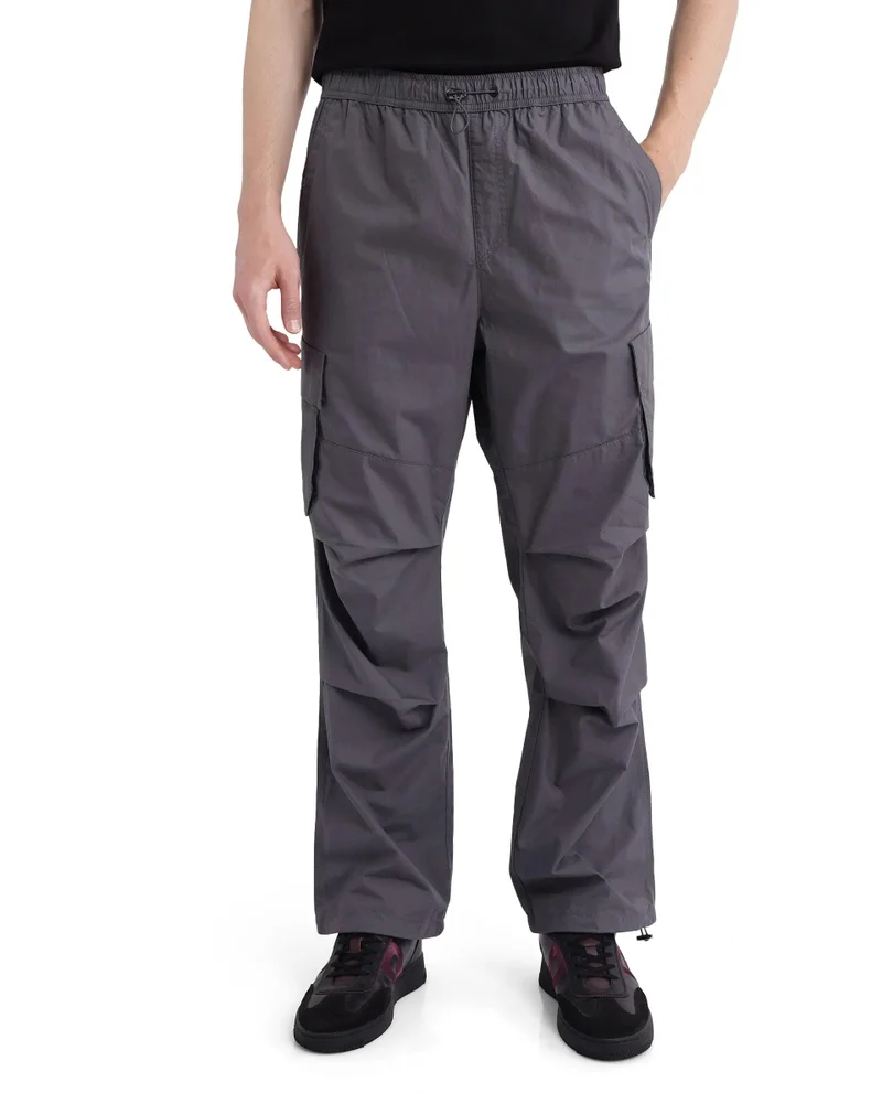 Rare Rabbit Men's Parachute Cargo Regular Fit Trouser