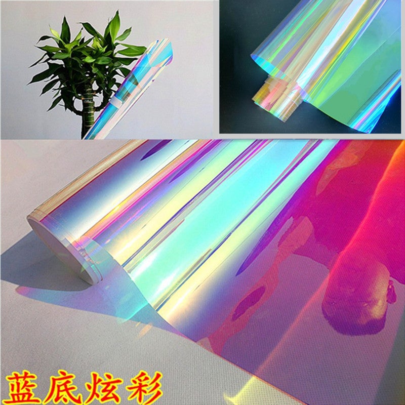 Colorful Film Magic Color Laser Paper Colorful Cellophane Film Laser Film Rainbow Transparent Colored Glass Sticker - Image 1