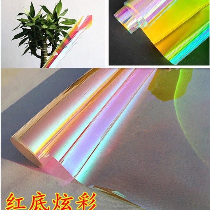 Colorful Film Magic Color Laser Paper Colorful Cellophane Film Laser Film Rainbow Transparent Colored Glass Sticker - Image 3