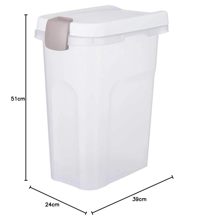 Trixie Feed Barrel 25 L/24X51X39cm Transparent-White/White - Image 3