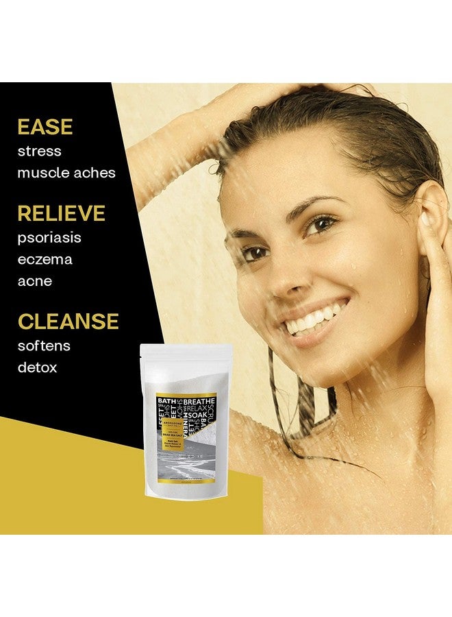 Aromasong Dead Sea Saltmineral Spa Bath Salts5 Lb Fine Grain Large Bulk Resealable Pack (Packaging May Vary)100% Pure & Naturalused For Body Wash Scrubsoak For Women & Men For Skin Issues - Image 3