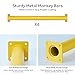 Purife Set of 6 Monkey Bars for Backyard Steel Playground Ladder Rungs for Outdoor Playset Safety Climbing Handles 165 inch Yellow - Image 4