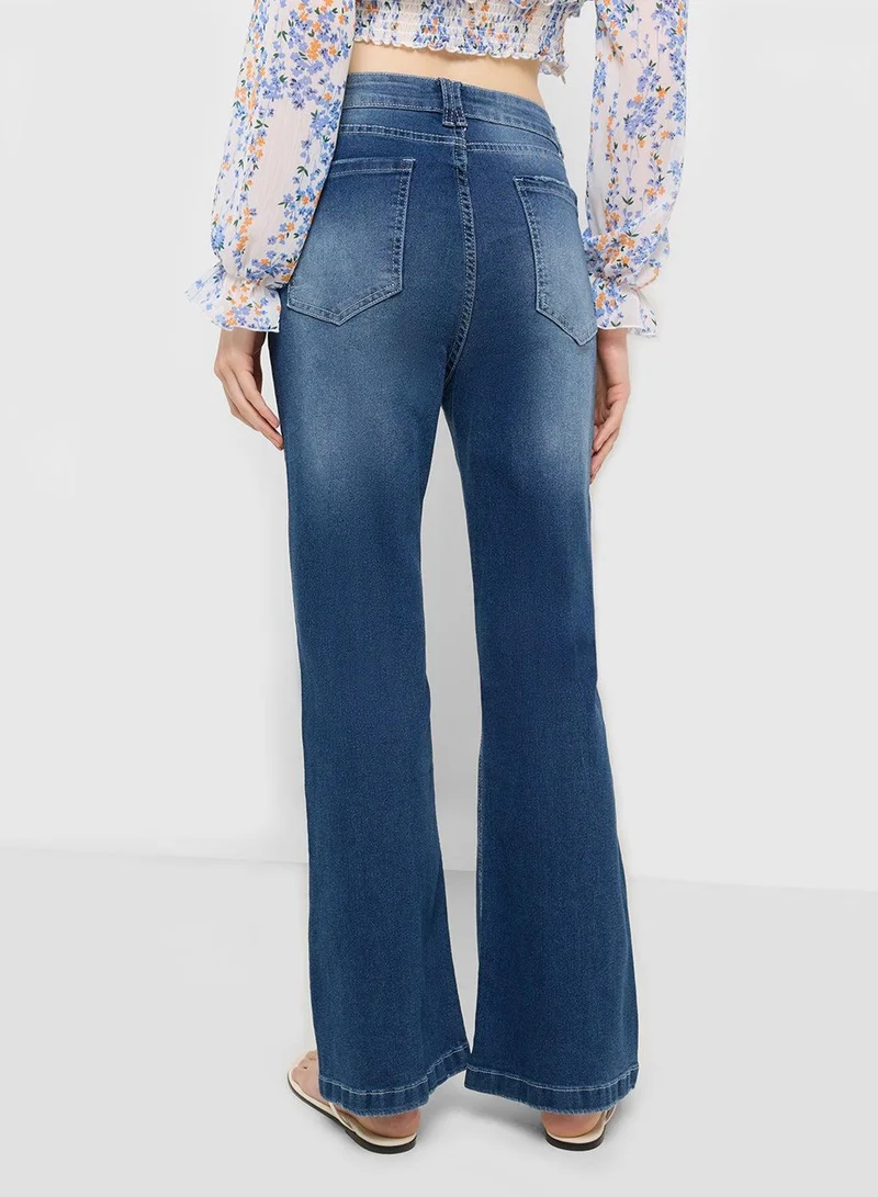 Ginger  High Rise Bootcut Fit Jeans for Women | Best Price UAE