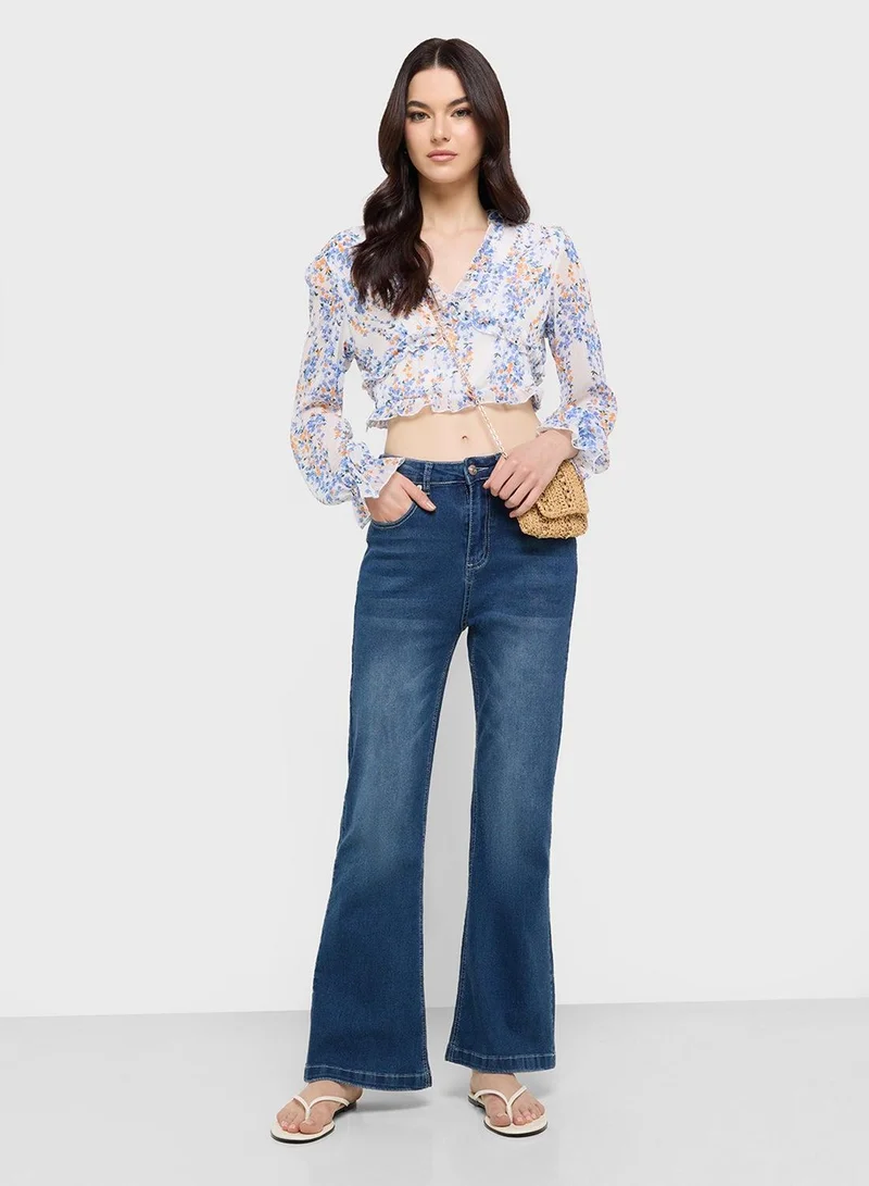 Ginger  High Rise Bootcut Fit Jeans for Women | Best Price UAE