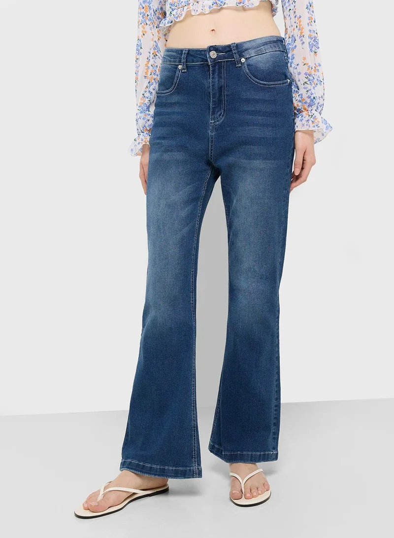 High Rise Bootcut Fit Jeans