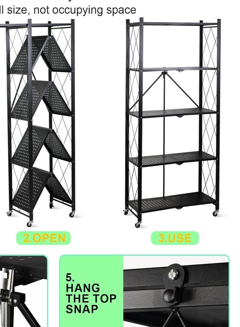 رف تخزين مطبخ قابل للطي 5 طبقات - Image 2