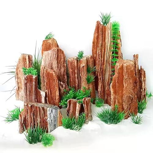 RUKDA Redwood Petrified Stone for Aquarium & Garden Decor – Aquascaping Rocks for Fish Tanks, Terrariums, Landscaping & Water Features – Unique Miniature Rock Formation Look (Redwood Rock, 1 Kg) - Image 2