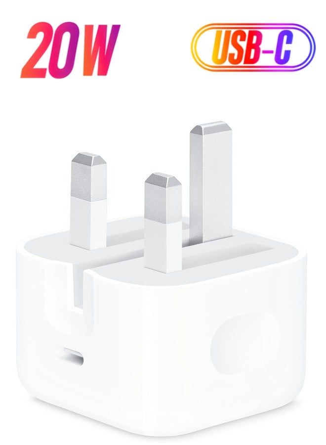 Flyview iPhone 20W Fast Charger | USB C Wall Fast Charger Compatible with iPhone 15/14/14 Pro/14 Pro Max/13/12/SE2020/11/XR/XS Max/X/iPad  - Image 1