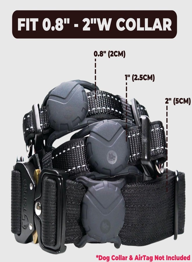 FOSSA Ultra Thick Dog Collar Holder for | Military-Grade Air Tag Case Fits Collar from 0.8" to 2" | Apple Air Tag Holders for Large Dogs and Cats - Image 3