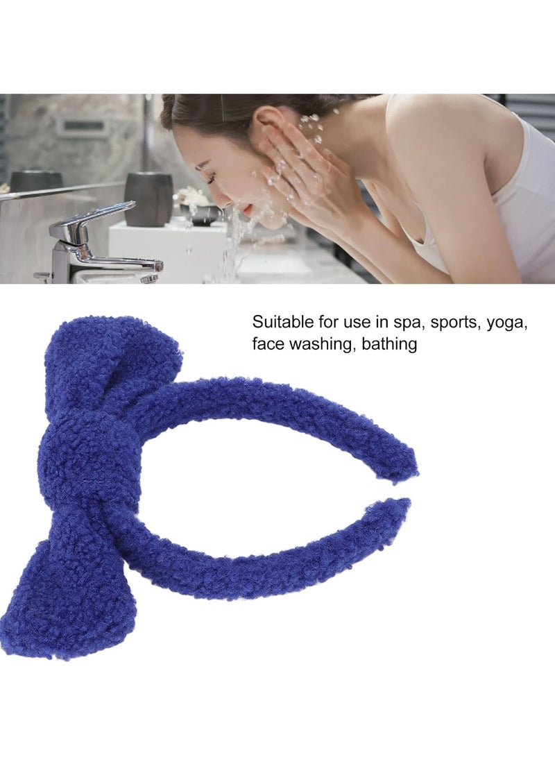 GGOOT Bow Headband, Women Headband Washable Microfiber Plush Cute Bow Shape Fast Drying for Spa Yoga - Image 3