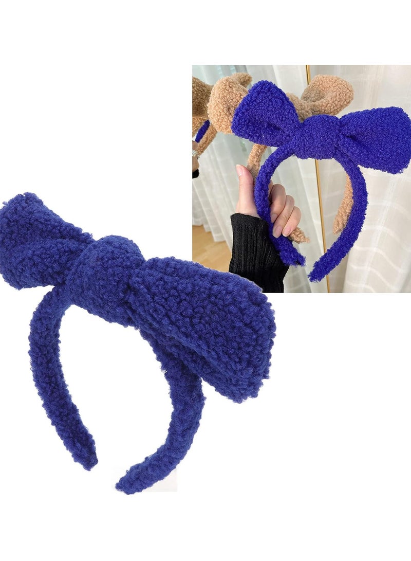 GGOOT Bow Headband, Women Headband Washable Microfiber Plush Cute Bow Shape Fast Drying for Spa Yoga - Image 5