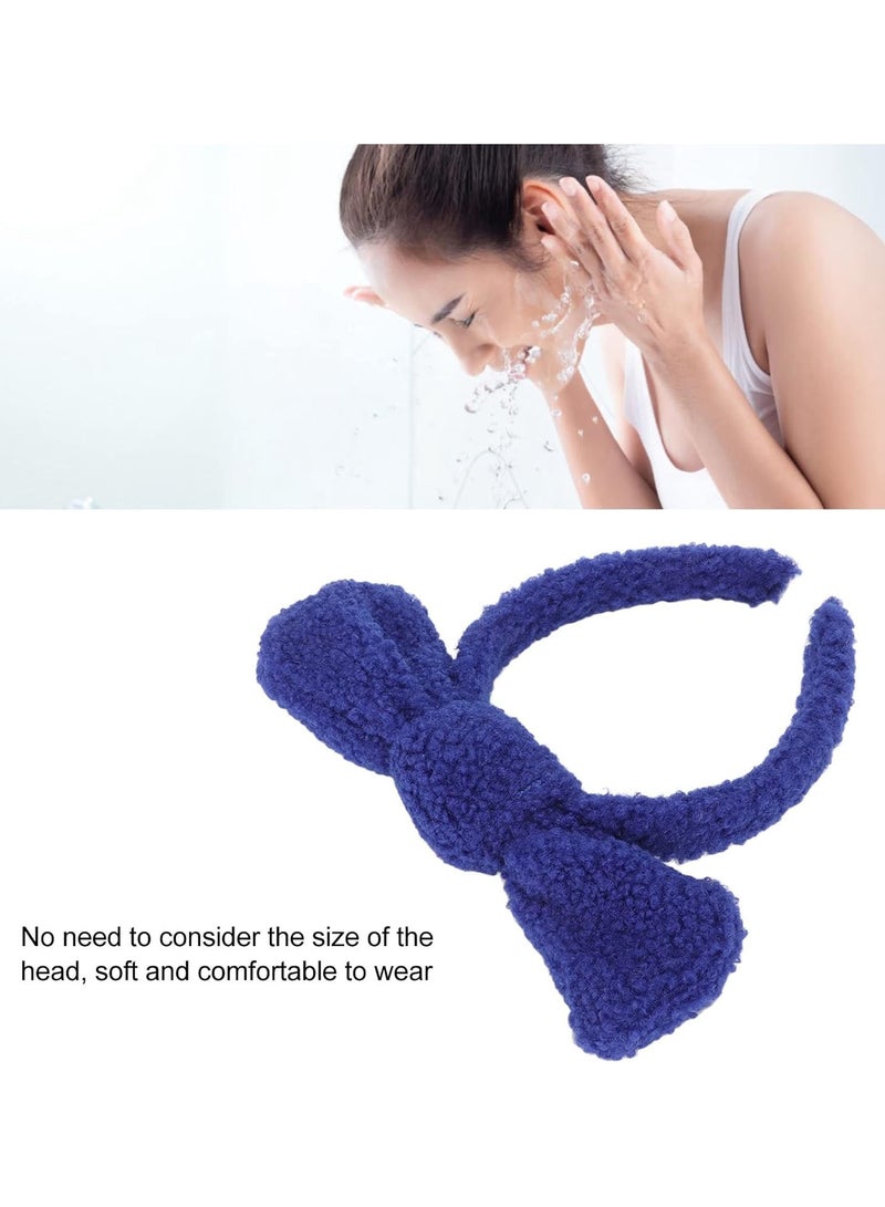 GGOOT Bow Headband, Women Headband Washable Microfiber Plush Cute Bow Shape Fast Drying for Spa Yoga - Image 4