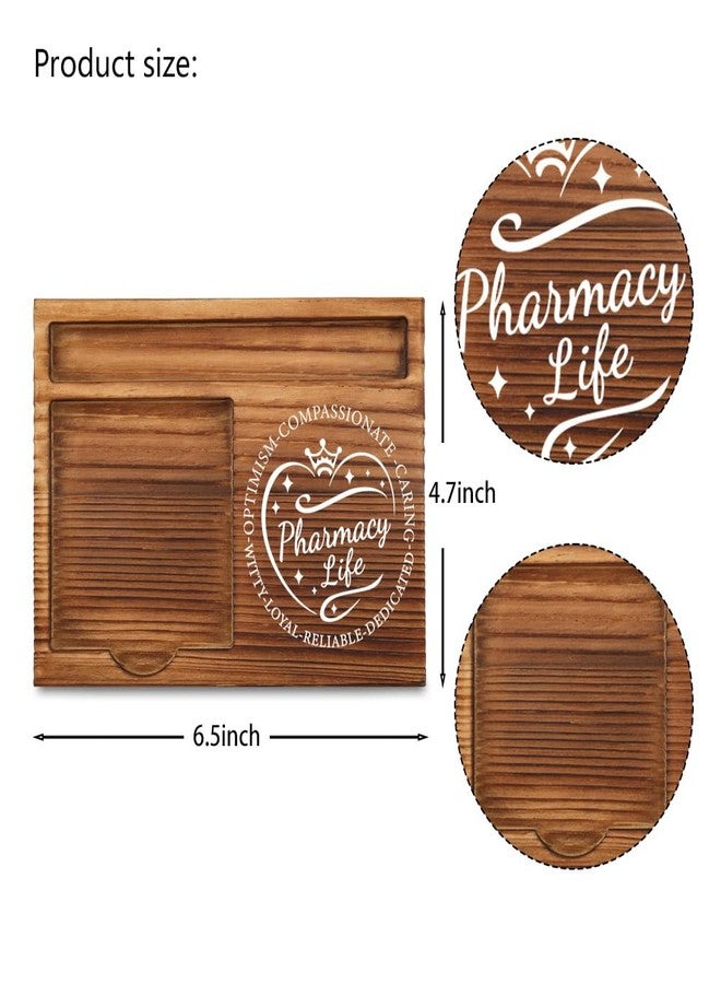 THRXOBN Pharmacy Life Wooden Sticky Note Holder - Heart-Themed Pharmacist Appreciation Desk Organizer, Thoughtful Gift for Pharmacy Staff, WSH37 - Image 5