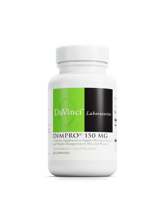 DaVinci Laboratories of Vermont Davinci Labs DIMPro 150mg - Helps Support Hormonal Balance, Estrogen Metabolism & More with DIM* - Gluten-Free - 60 Capsules (60 Servings)  - Image 1