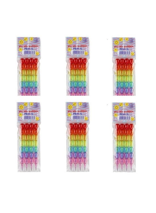Parteet Stack Pencil Set for Kids (Multicolor, Pack of 6) - Image 1