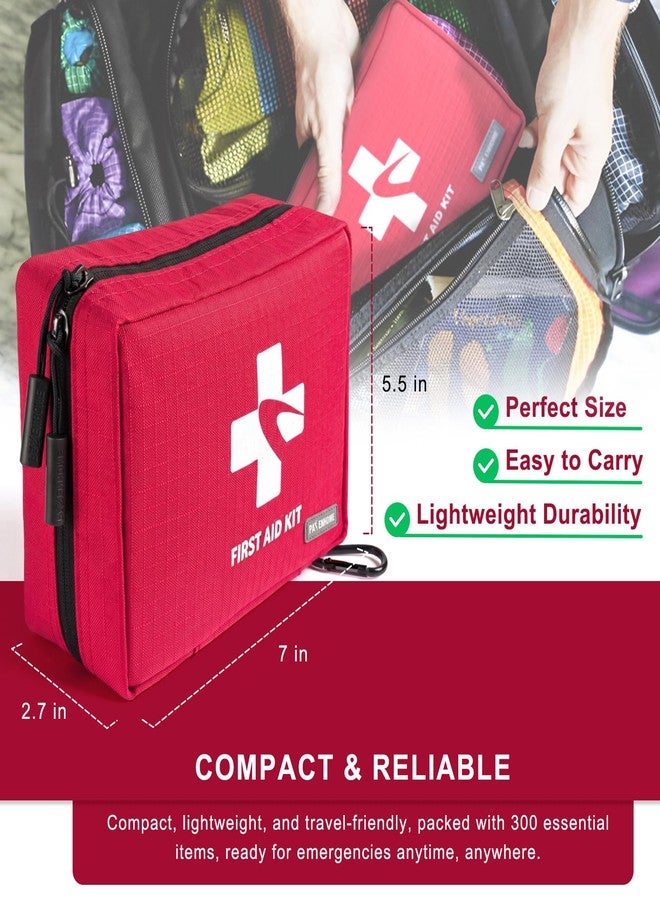 Pasenhome 300 Piece First Aid Kit, Compact Waterproof First Aid Bag with 9 Organized Compartments, Portable Emergency Supplies Kit for Outdoor, Camping, Hiking, Car, Home, Travel, Office - Image 4