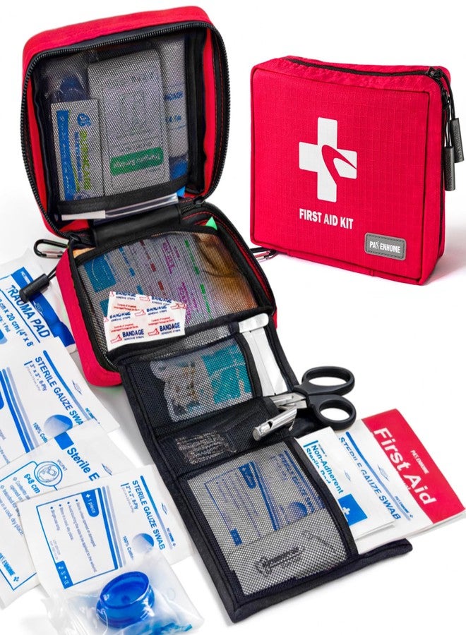 Pasenhome 300 Piece First Aid Kit, Compact Waterproof First Aid Bag with 9 Organized Compartments, Portable Emergency Supplies Kit for Outdoor, Camping, Hiking, Car, Home, Travel, Office - Image 1