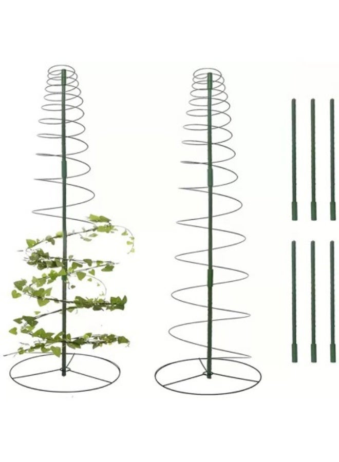 jaexest Telescopic Plant Support  Frame – Adjustable Garden Spiral Vine Climbing Stand for Tomatoes & Flowers | Extendable 1.2-2.1m Heavy Duty Stake with Twist-Lock – Rust-Proof Coated Steel - Image 2