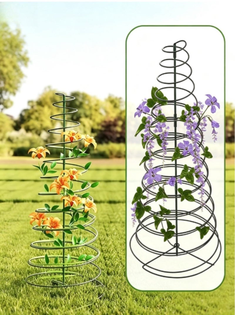 jaexest Telescopic Plant Support  Frame – Adjustable Garden Spiral Vine Climbing Stand for Tomatoes & Flowers | Extendable 1.2-2.1m Heavy Duty Stake with Twist-Lock – Rust-Proof Coated Steel - Image 1