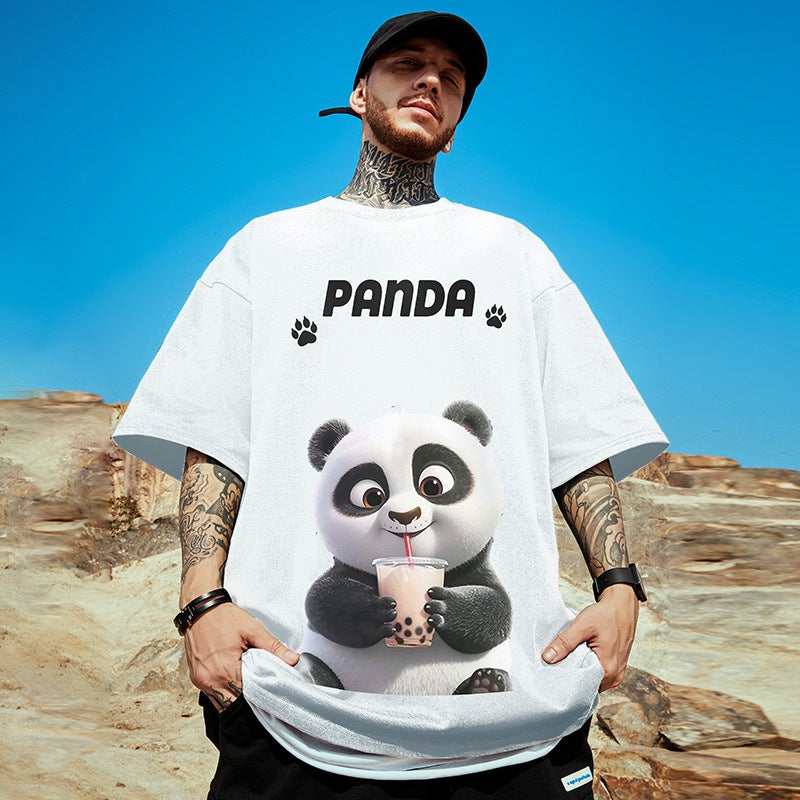 T27 Polyester Printed Short-Sleeved T-Shirt M-8Xl Export Summer Trendy T-Shirt Loose Over - Image 1