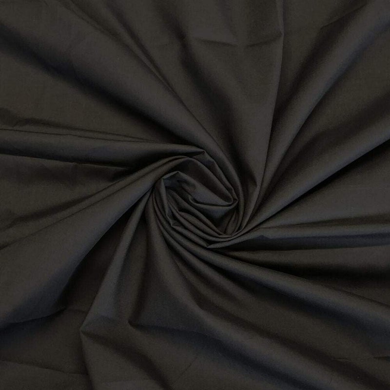 Bini Fabrics Pure Cotton Poplin 3336 Width Pure Cotton Poplin Fabric Black Can Be Used for Dresses Crafting Ect 4 Meter - Image 1