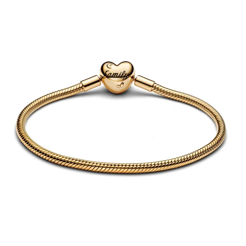 PANDORA  Family Tree Heart Clasp Snake Chain Bracelet for Women | Best Price UAE