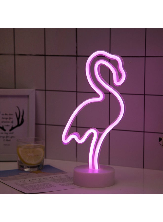 Neon Decoration Flamingo Lights White  - Image 3