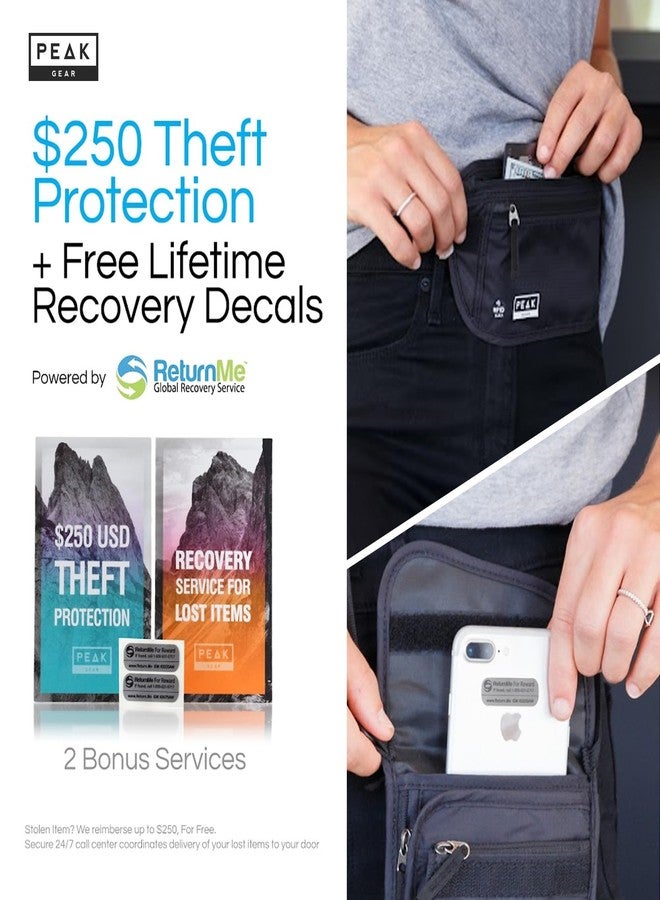 Peak Gear Travel Companion Combo - Hidden Travel Money Belt + Neck Wallet (Gray, Bundle) - Image 3