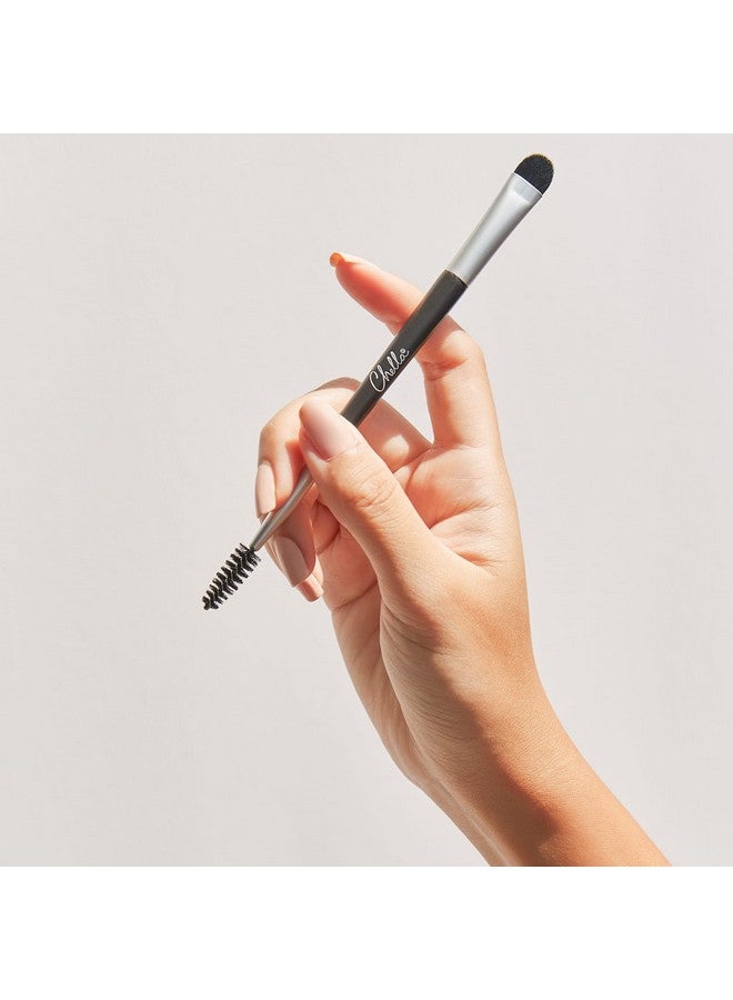 Chella Dual Blending Foundation Makeup Brush With Eyebrow Spoolie - Image 2