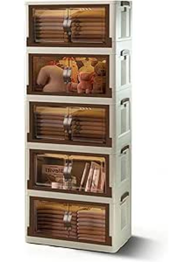 Jumbo Wide Plastic Cabinet – Spacious Multi-Shelf Wardrobe for Easily Storing All Your Household Items, 6 Tiers HR - Image 1