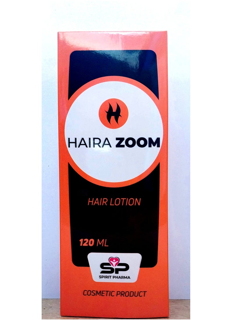 Haira Zoom Lotion 120 ml - Hair lotion prevent hair dandruff  prevent hair lice in children  Nourish and grow hair  Natural components safe for hair and scalp