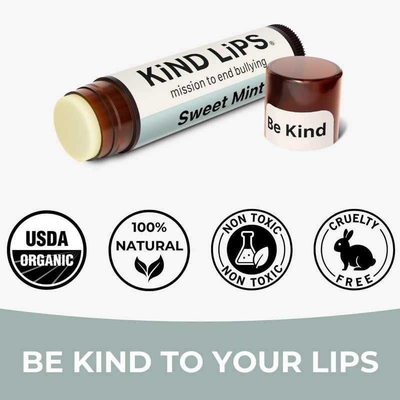 Kind Lips USDA Organic Lip Balm Variety 5 Pack – 100% Natural, Moisturizing Lip Care with Beeswax & Coconut Oil – Hydrating Lip Balm for Dry, Chapped Lips, Chapstick Best Lip Repair for Women, Men, Kids - Image 2