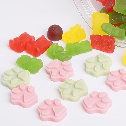 Amyandone Mini Paw Print Silicone Molds, 69 Cavities Food Grade Pawprint Mold for Chocolate, Candy, Jelly, Gummy, Dog Treats, Cake Décor, Snack Biscuits (with a Scraper) - Image 4
