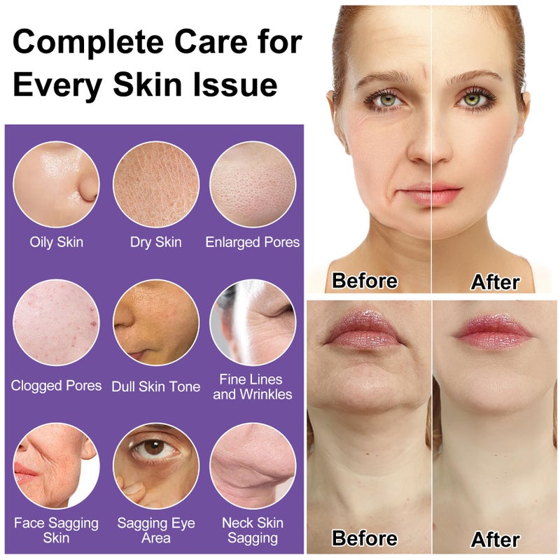 DOYEEWO Skin Care Set,6Pcs Professional Womens Teens Tighten Lift Firm Skincare,Hydrate Anti-Aging Facial Routine Kit Travel Gift Set,Birthday Christmas Secret Santa Gifts for Women Teenage Girl Wife Mom - Image 2