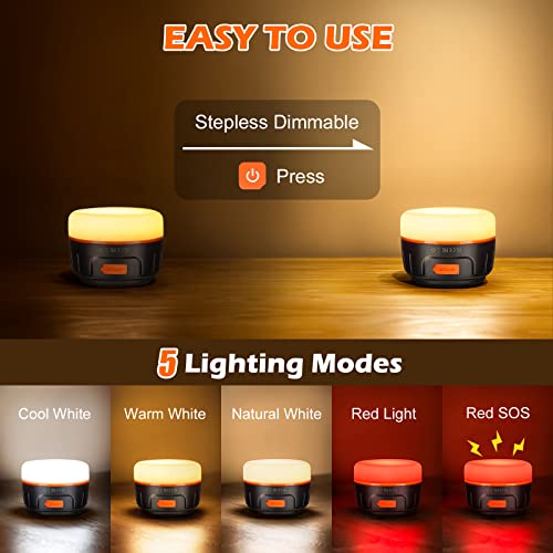 Sinvitron LED Camping Lantern Rechargeable,Tent Lights with Remote Control,1000LM Up to150H Running,5200mAh Camping Light, Emergency Light for Hurricane,Power Outages,Outdoor, Hiking, Home,Fishing - Image 4
