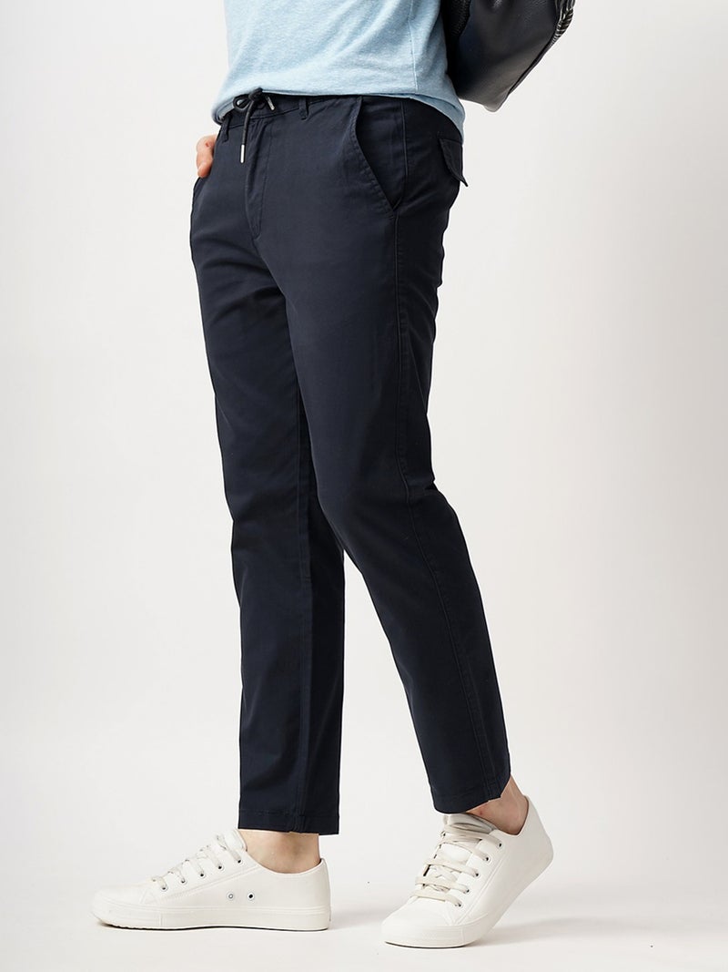 British Club Men Regular Fit  Flat-Front Chinos - Image 4